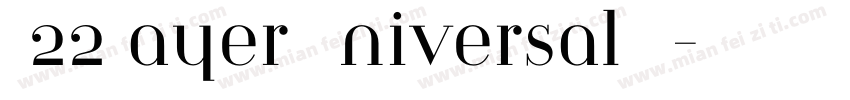 P22Bayer Universal R字体转换